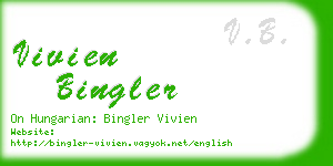 vivien bingler business card